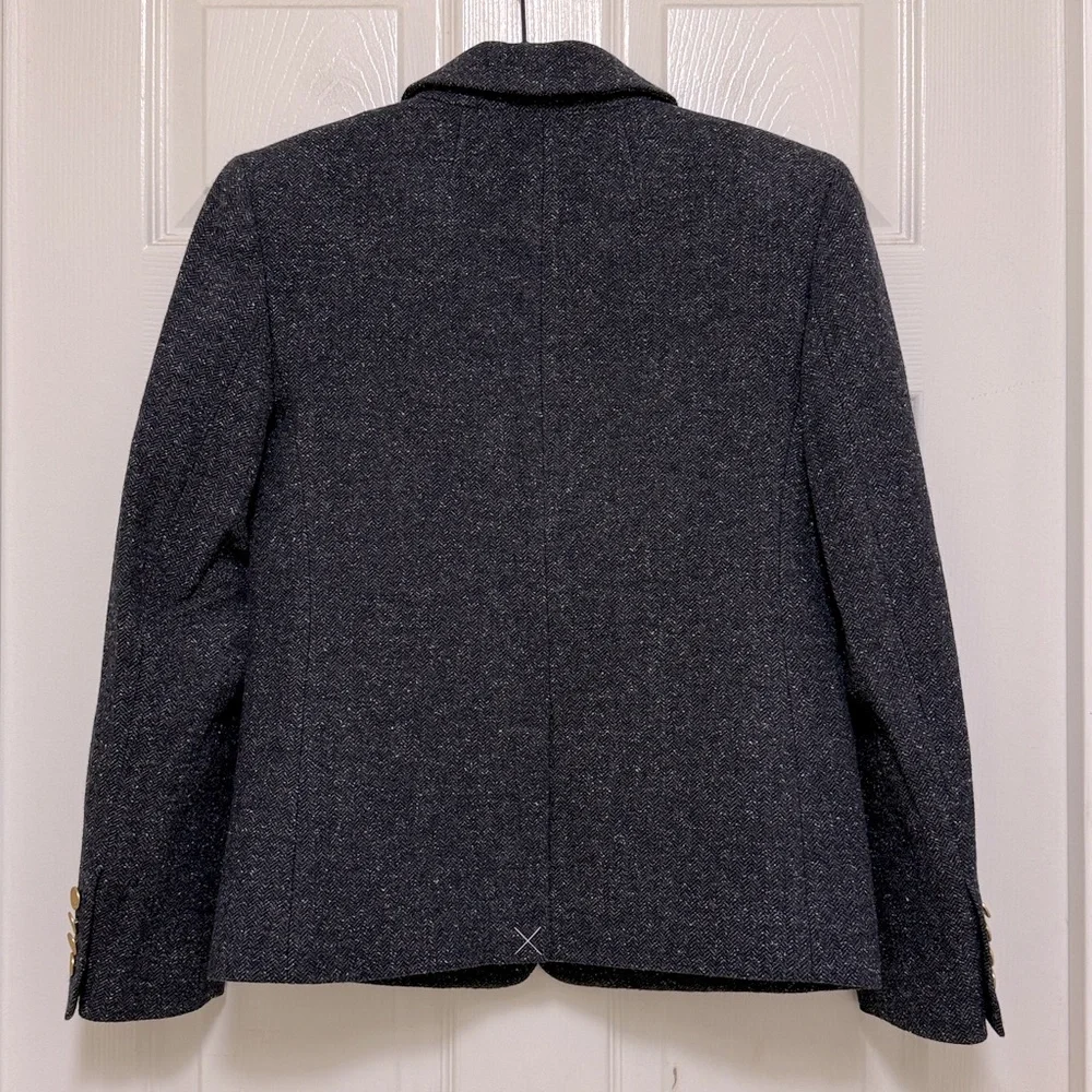 NWT J.Crew École Blazer in Herringbone Wool Blend